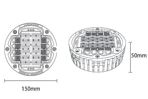 Lik450 Solar Road Studs – Cast Aluminum | 80-Ton Load Bearing | IP68 Waterproof | Five Light Colors