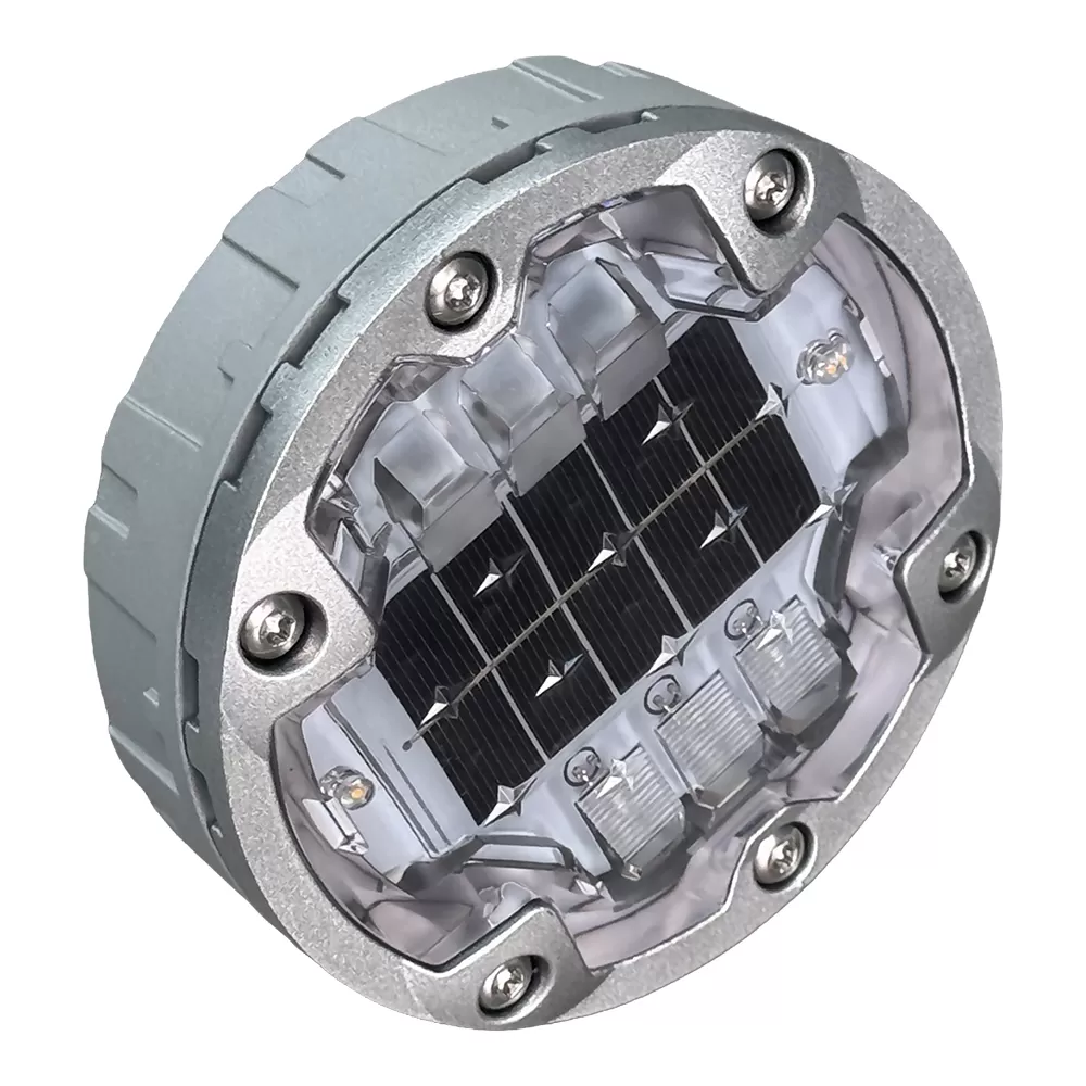 lik123 solar road stud lightweight embedded solar road marker pc lens ip68 waterproof safety light
