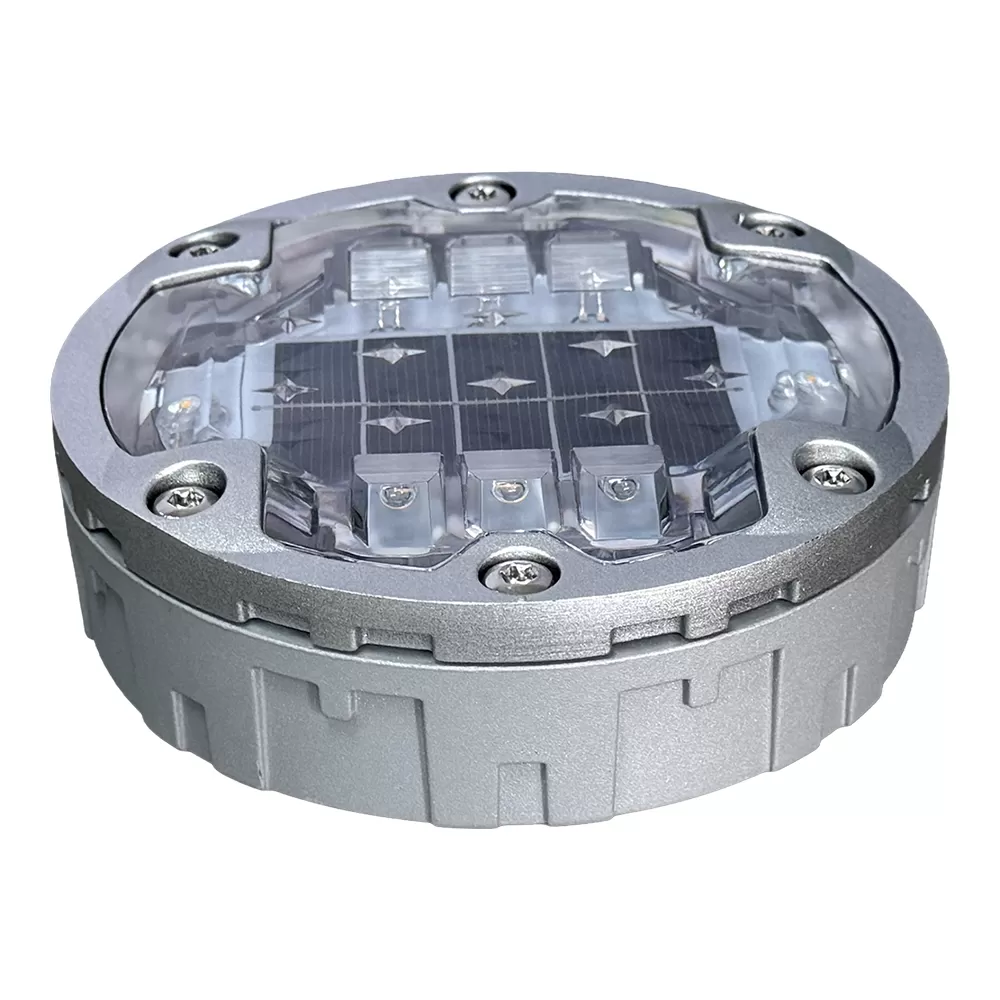 lik123 solar road stud lightweight embedded solar road marker pc lens ip68 waterproof safety light