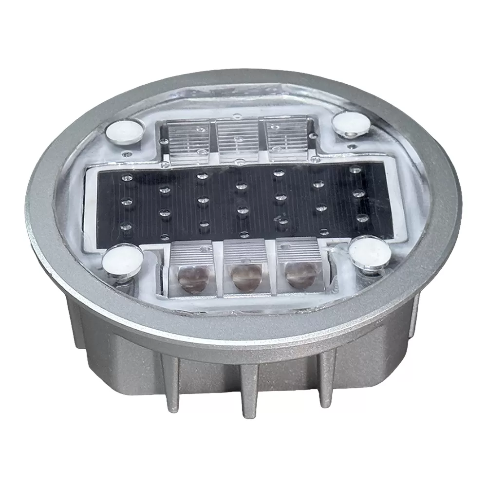 lik136 solar road stud compact 40 ton embedded marker high transparency pc lens ip68 solar cat eye